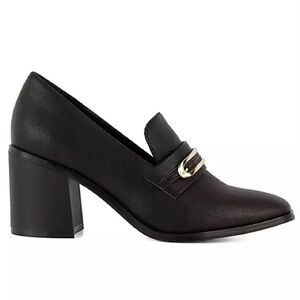 Jones NY Gallie Black Block Heel Loafers Size 9 NWT'S